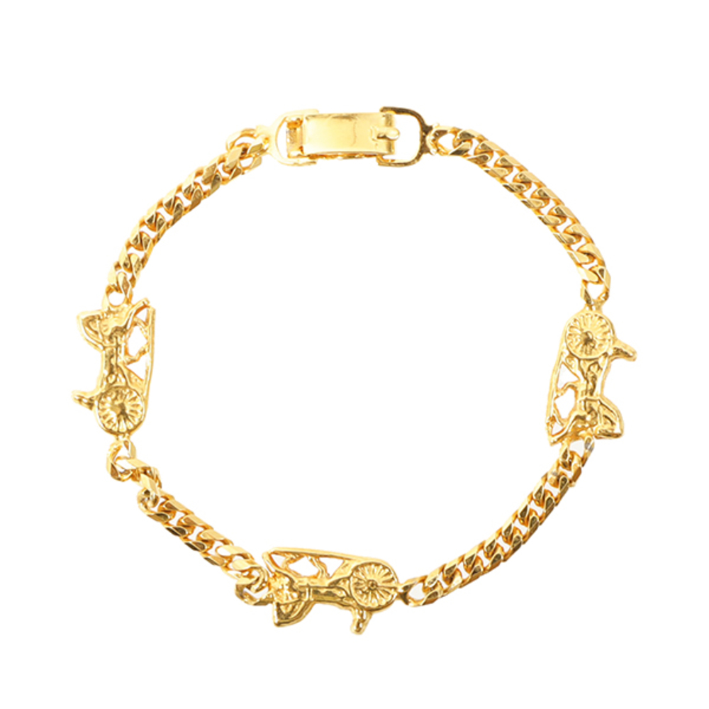 CELINE Horse Carriage Plate Chain Bracelet - Picture 2 of 9
